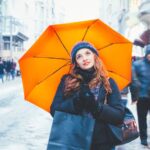 The Woman With Umbrella in the Winter